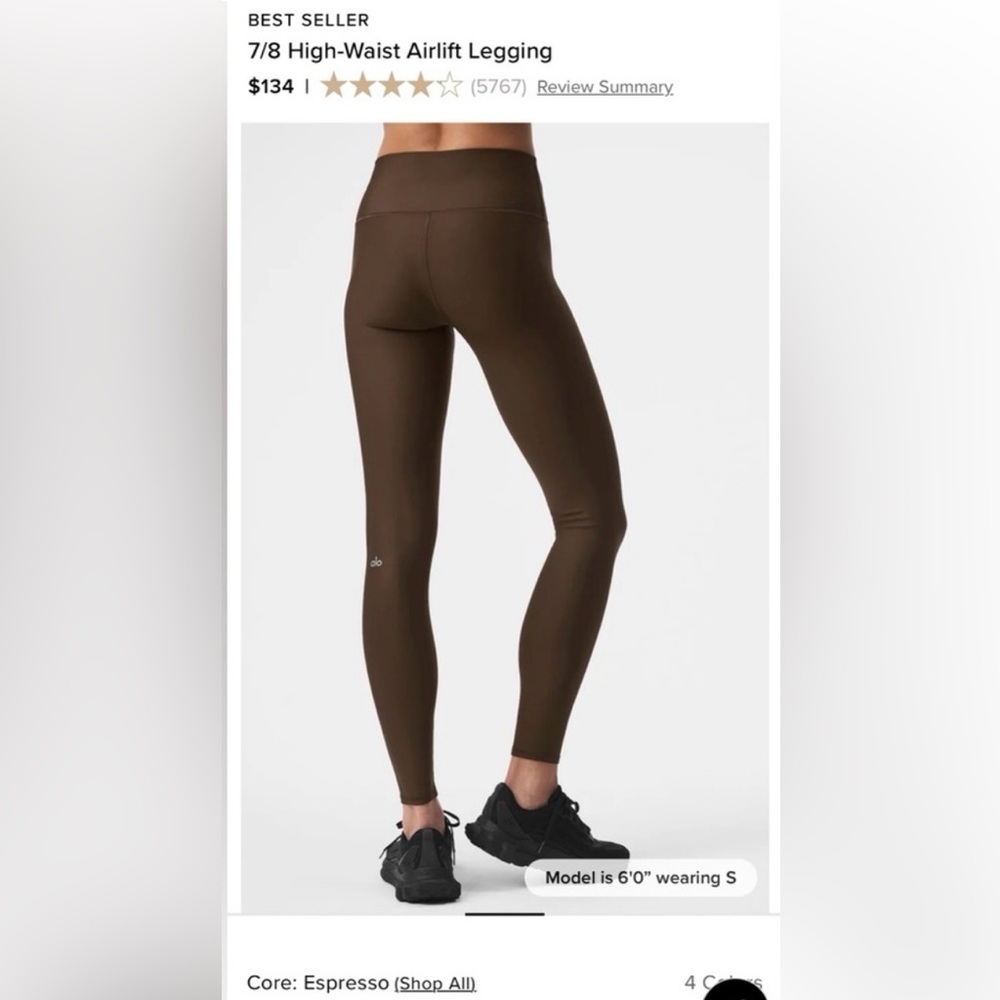 ALO Yoga Chocolate Brown Leggings